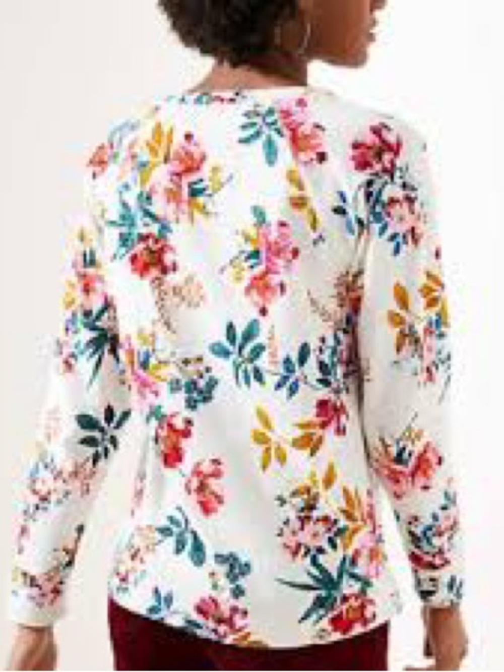 Loft floral Crewneck Raglan Sleeve Sweatshirt Medium - Picture 2 of 3